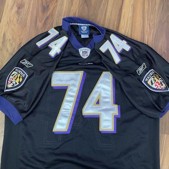Reebok On Field NFL Baltimore Ravens Michael Oher #74 Alt Jersey Size 48 Men’s L - Picture 3 of 8